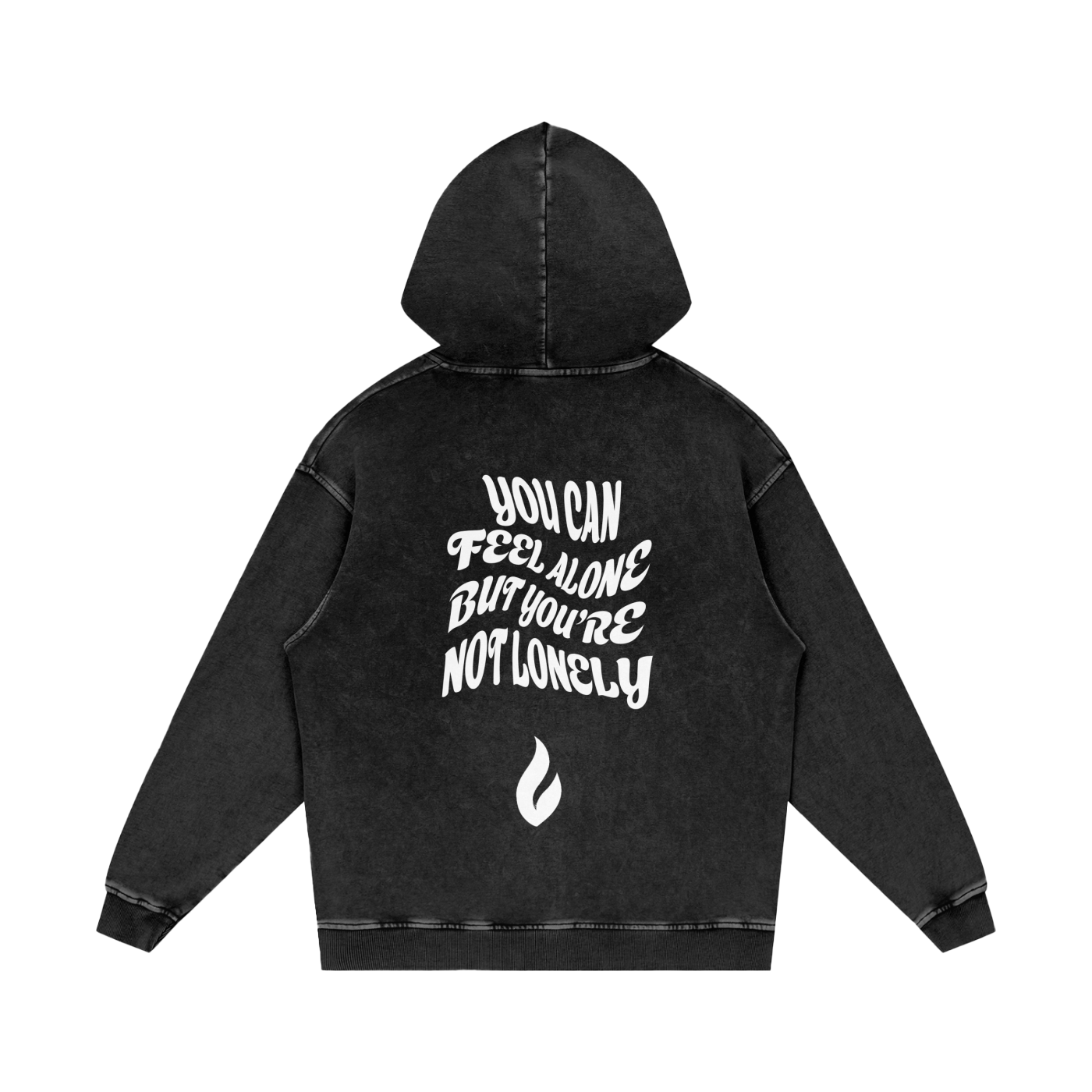 Snow Washed Loose Cotton Hoodie