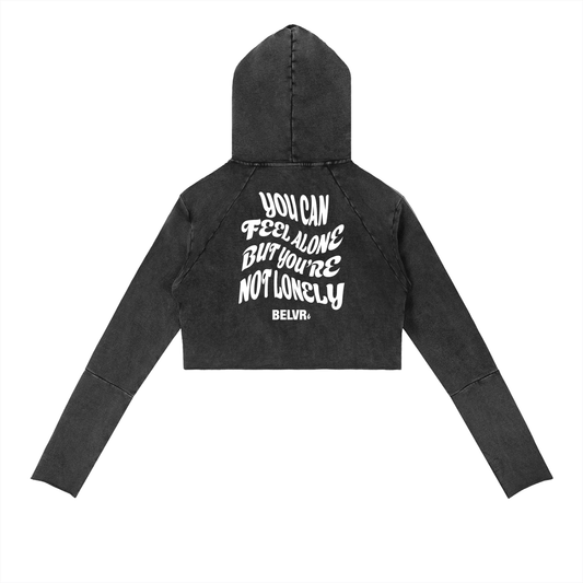 Vintage Washed Raw Edge Hoodie